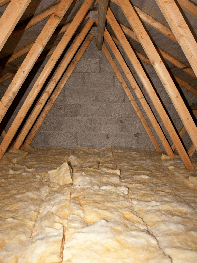 Installing attic insulation