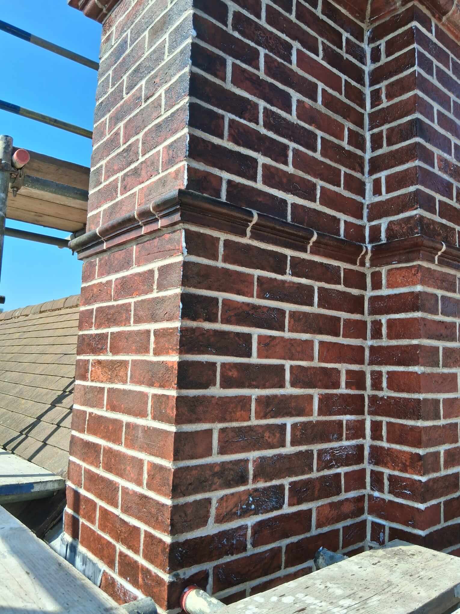 repairing brick work on chimney
